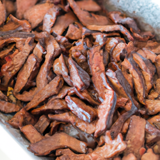 Flank steak marinated and sliced for tacos